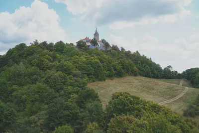 castle on a hilltop